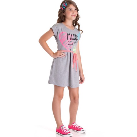 Vestido Infantil Menina Magic - Tam 2 ao 14 - Encanto e Estilo em um Look Inesquecível!