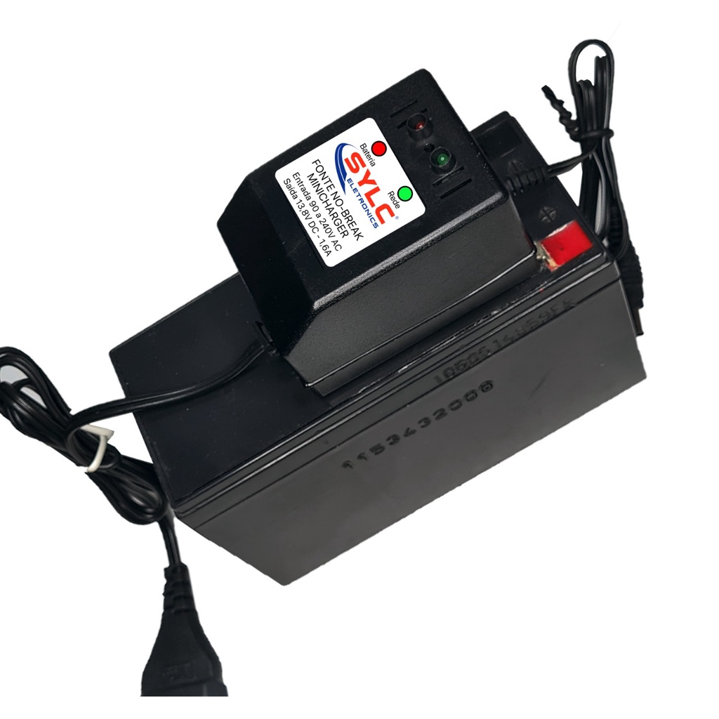 FONTE NO-BREAK 13,8VDC X 1,6A MINI CHARGER - KIT 10UN