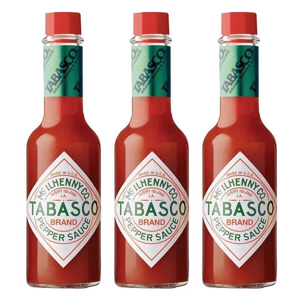 Kit 3 Molho Pimenta Tabasco Vermelha Original 60ml