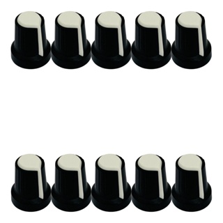Knob Potenciômetro Eixo Estriado 6mm 481 - Kit 10 Peças Branco em Oferta na Shopee