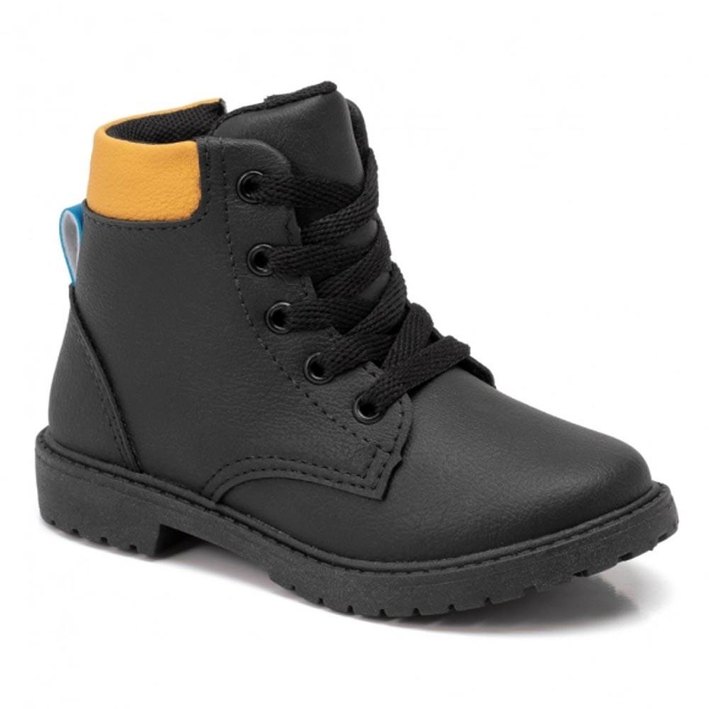 Bota Infantil Klin Rock 154 Preto/Mel/Azul