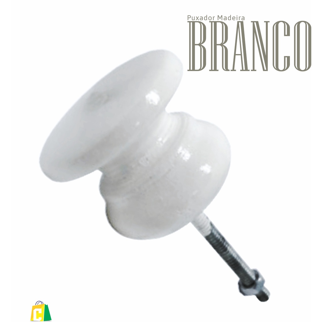 Puxador De Madeira  Móveis Rústicos  Gaveta E Porta Branco em Oferta na Shopee