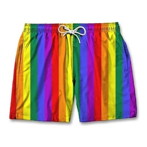Bermuda Samba Canção Lgbt Tactel Masculina Short Gay Colorid em Oferta na Shopee