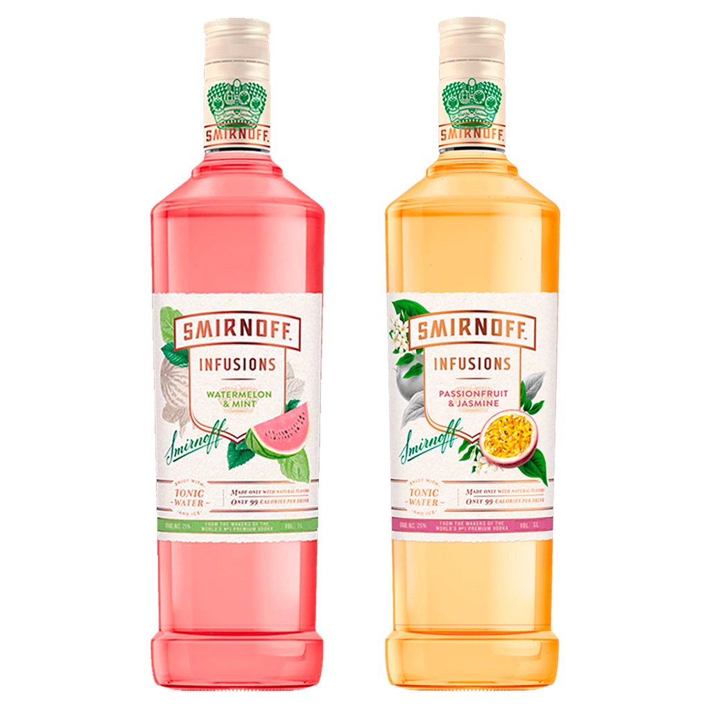 KIT VODKA'S SMIRNOFF INFUSIONS WATERMELON + PASSION FRUIT