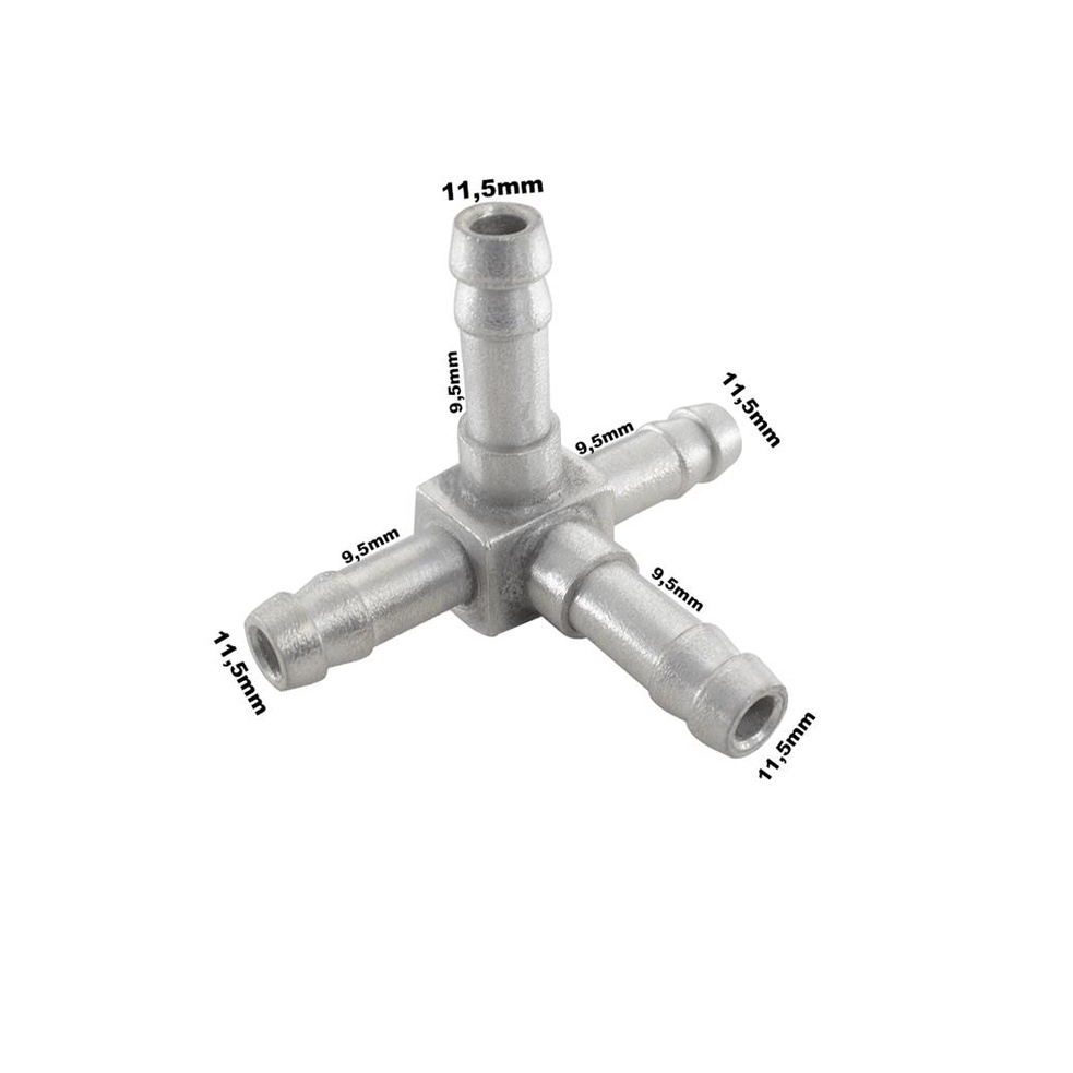 Conexao Adaptacao Aluminio Golf 4 saidas 3/8