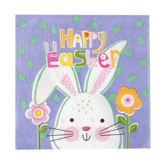 Guardanapo Folha Dupla Estampado Páscoa Coelhinho Roxo 33x33 em Oferta na Shopee