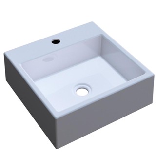 Cuba De Apoio Para Banheiro Quadrada Q355 35x35cm C01 Branco - Lyam Decor