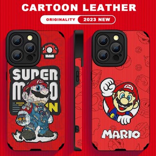 Capa De Couro Super Mario Para iPhone 11 12 13 14 Pro MAX 11Pro 12Pro 13Pro 6 6S 7 8 Plus X XR XS SE 2020 Silicone Desenho Animado Fofo Traseira Macia À Prova De Choque