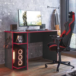 Mesa Computador Gamer 3875 Com Suporte Fone de Ouvido