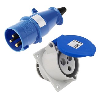 Tomada Embutir 32A N3246 + Plug Macho 2P+T 32A N3276 Steck