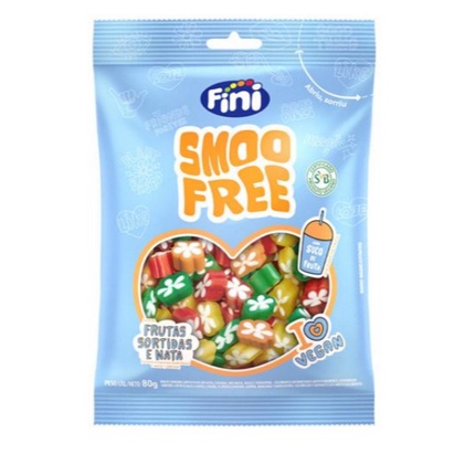 Bala Fini Vegana Smoofree Frutas Sortidas e Nata 80g - Fini