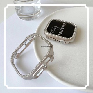Luxo Nova Capa Starlight Color Diamond Case Para Relógio Apple 49mm ultra Série8 7 41mm 45mm De Cristal iwatch 6 5 4 3 2 SE 38MM 40MM 42MM 44MM Protetor