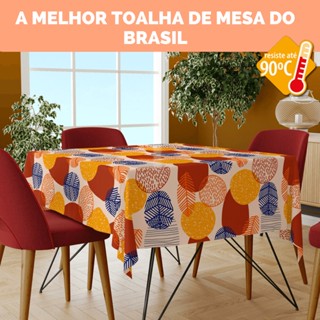 Toalha de Mesa 6 Lugares De Plástico Térmica Impermeável Ultra Grossa Decoração Cozinha Todos os Tamanhos