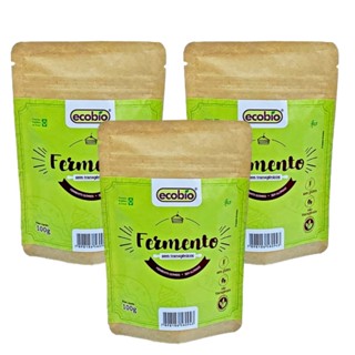 KIT - 3 Fermento Ecobio Não Transgênico E Sem Gluten 100g