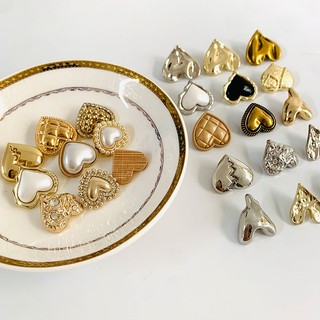 5Pcs/lot Botões De Coração Para Roupas Decorativas Casacos Decorativos Artesanais Diy Supply Acessórios