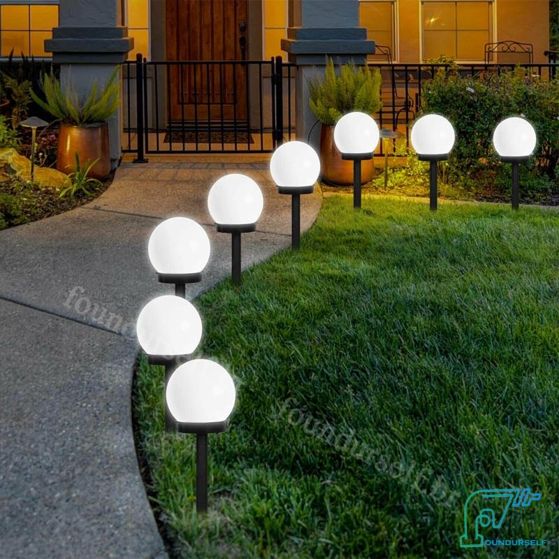 Lâmpada Solar Led Bolas De Chão Com Luzes Solares Led Para Caminho/Pátio/Jardim/Deck/Lâmpada Solar Uso Externo À Prova D'água Iluminação