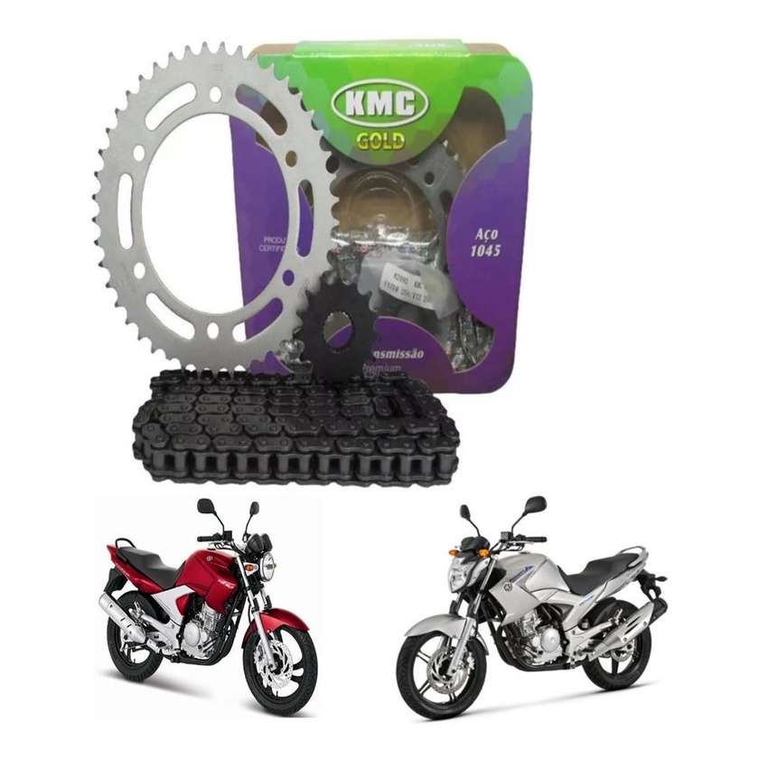 Kit Relacao Transmissao Tracao Fazer 250 2005 2006 2007 2008 2009 2010 2011 2012 2013 2014 2015 2016 2017 Com Retentor Kmc em Oferta na Shopee