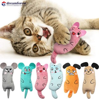 DREAMFOREST Funny Interactive Plush Cat Toy Cute Face Cats Kitten Dentes De Pelúcia Mastigando Brinquedos Gato M8U6