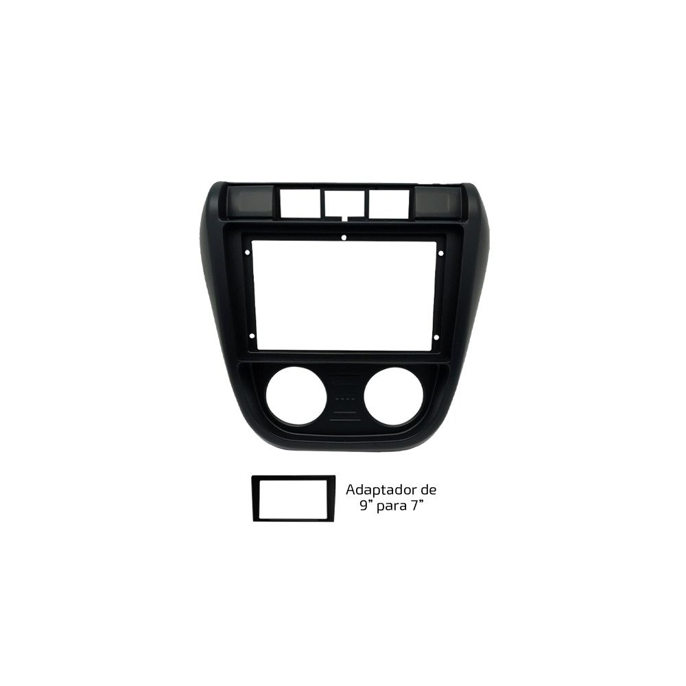 Moldura 9 e 7 Pol. Fox, CrossFox G1 03/09 - Preto Fosco em Oferta na Shopee