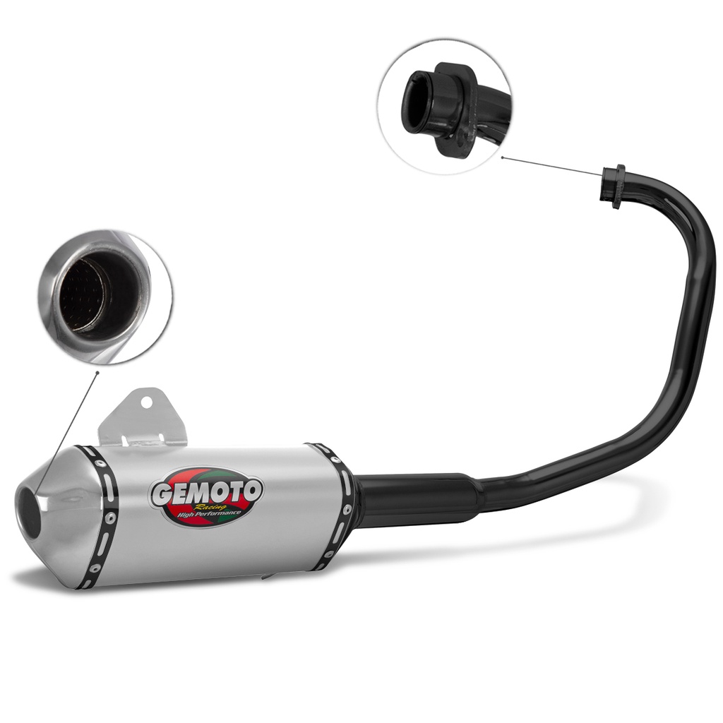 Escape Gemoto Racing 3 Trioval Todas Motos Honda Yamaha em Oferta na Shopee