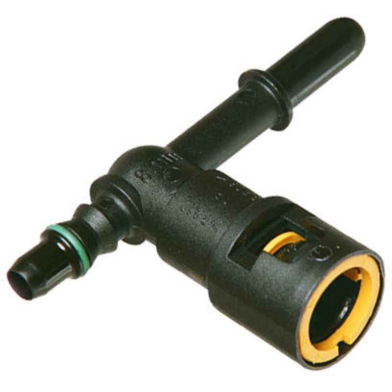 Conector Engate Rápido Sistema Combustível Flange "T" 3/8 x 5/16"x 5/16" c/ Anel Oring QC106 3 vias