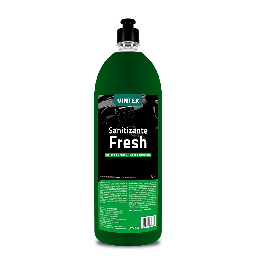 Bactericida de Veículos e Ambientes Sanitizante Fresh 1,5L Vonixx