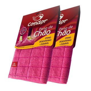 Pano de Chão Microfibra Grande 70x50cm Kit C/ 2 Panos