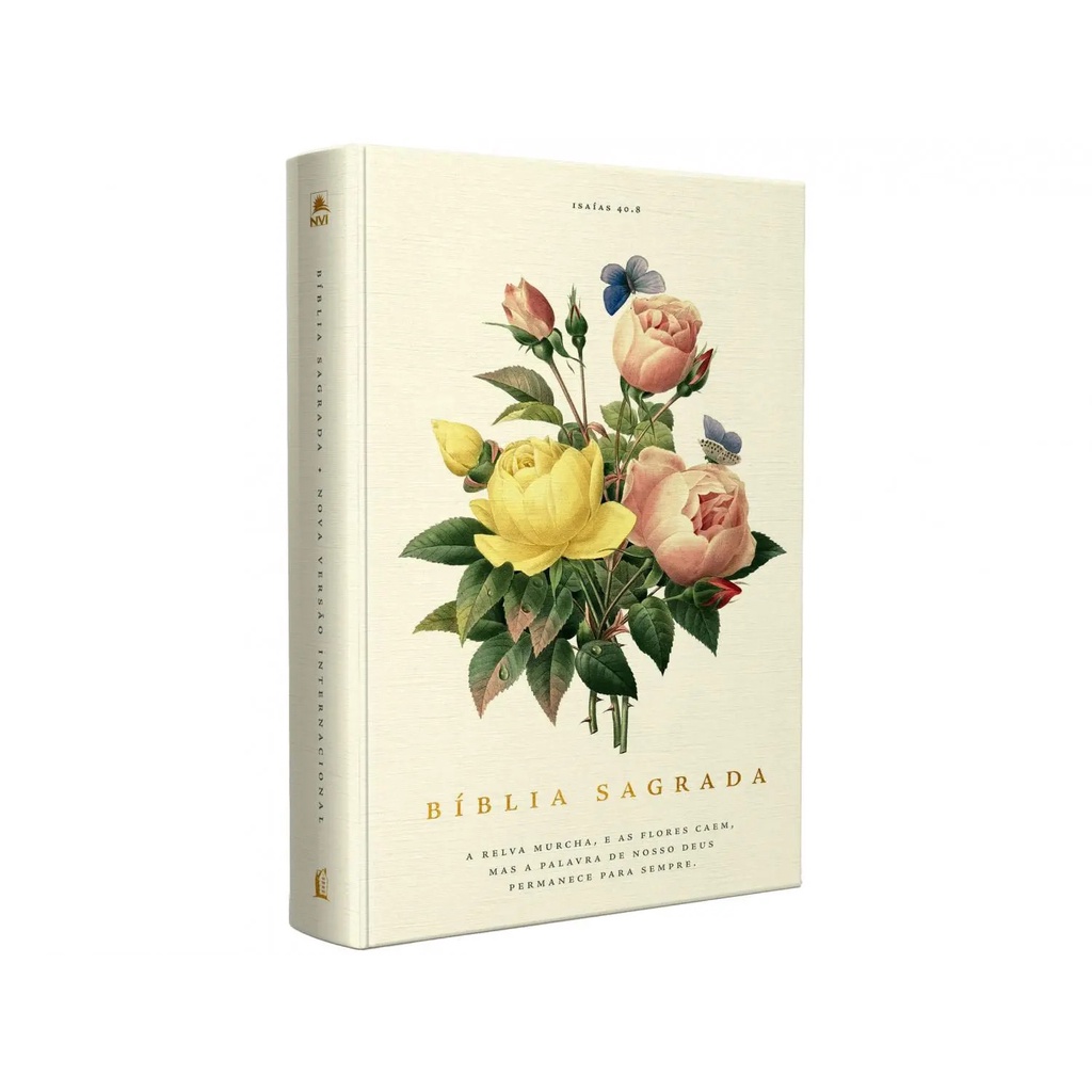 Bíblia Sagrada NVI | Letra Normal | Leitura Perfeita | PJV | Capa Dura | Tecido Buquê em Oferta na Shopee