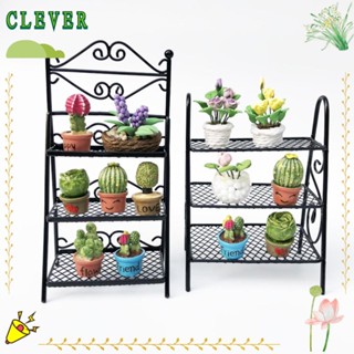 CLEVER Suporte Para Flores De Dollhouse 1/12 Decoração De Jardim De Fadas Prateleira De Móveis