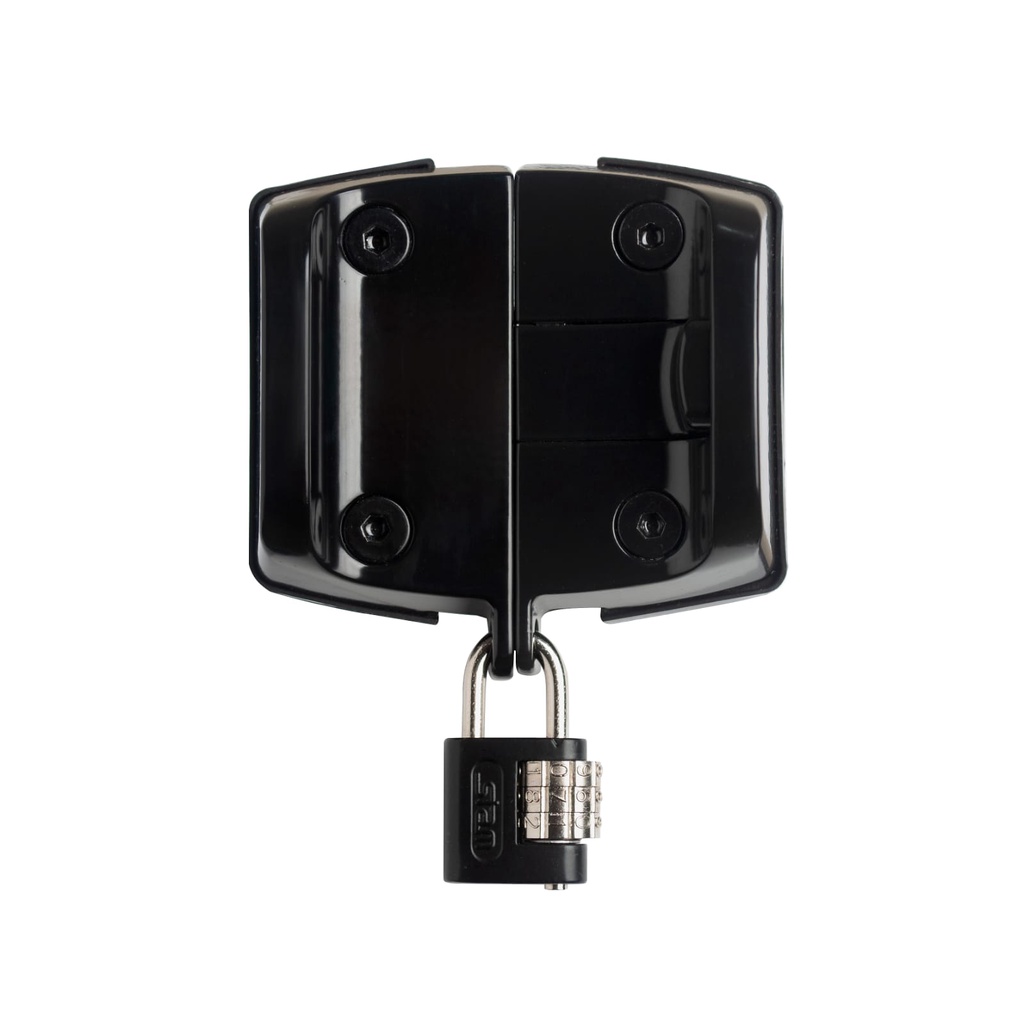 Fecho Bate Fecha 1570 P/ Janela Blindex V/V Porta Cadeado Preto