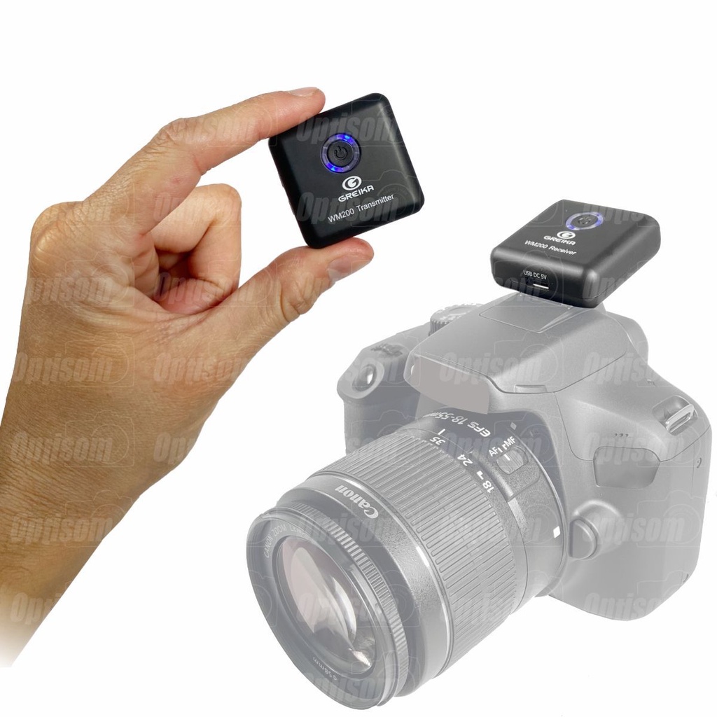 Microfone Lapela Sem Fio Pequeno Greika Para Celular E Câmeras Wm200 T1