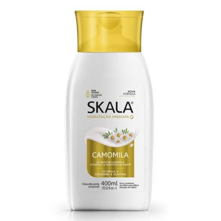 Hidratante Corporal Skala Camomila 400ml Estimula o Colágeno e Elastina 100% Vegano