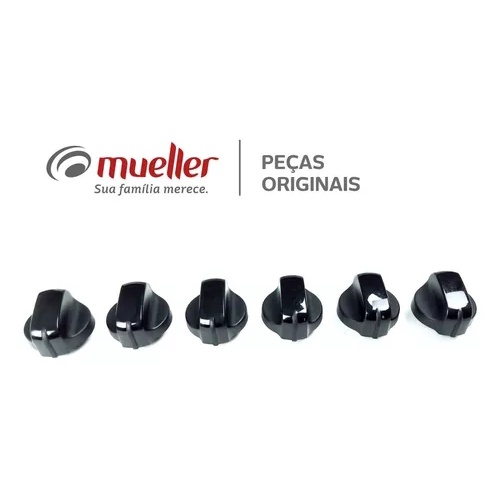 Botões Manípulos Fogão Mueller Benissimo Mesa Inox 5 Bocas