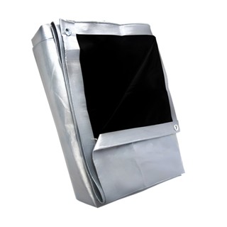 Lona Cobre Fácil 200 Micras Preto/Prata - 5x3M em Oferta na Shopee