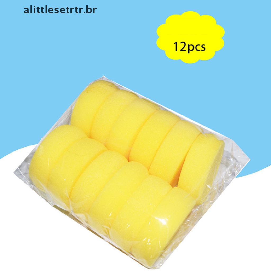 Tlesetrtr Novo 12Pcs/lot Round Shape Espuma Cerâmica De Para Crianças Esponja Absorvente De Água De Desenho .