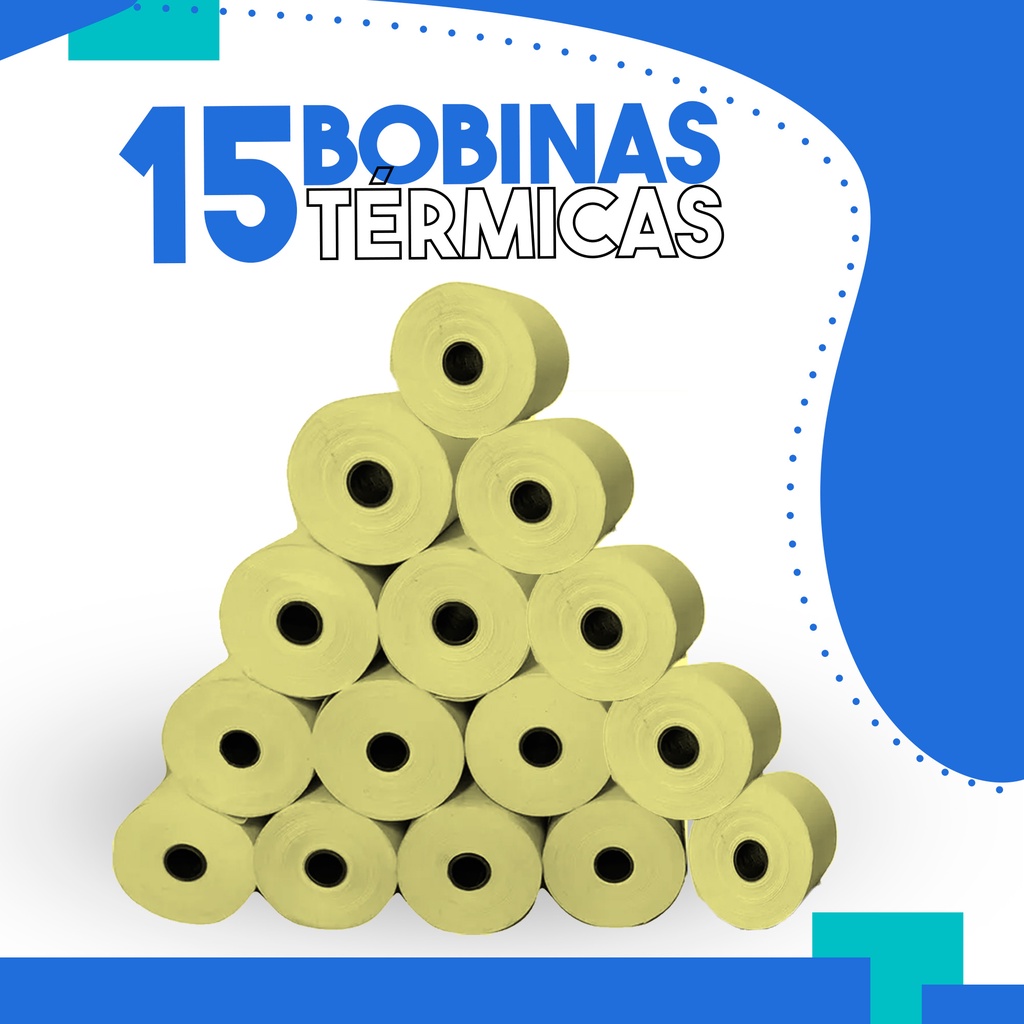 Bobina 80mm Térmicaa 15 Unid. - Bematech Epson Daruma Elgin