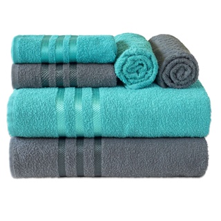 Jogo De Toalhas Europa 6 Peças 100% algodão em Oferta na Shopee