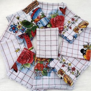 Kit Com 10 Panos de Copa / Prato Xadrez Para Cozinha - 44x68cm - Sortidos