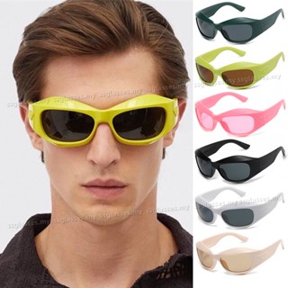Óculos De Sol Futuristas Millennium Cyberpunk Y2K Para Mulheres E Homens UV400 Street Cycling Oversized Driving Shades Com Estrutura Espessa