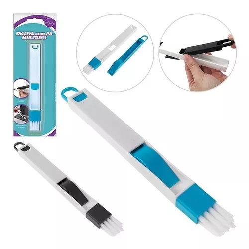 Escova Com Pá Limpeza Multiuso Canto Janela Teclado Fresta - ZU707 Novos E De Qualidade