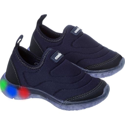 Tênis Led Masculino Lite Infantil Menino Calce Fácil Camin