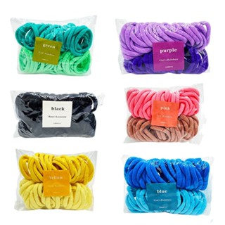 Kit Com 50 Unidades De Elástico Para Cabelo (Cores sortidas)