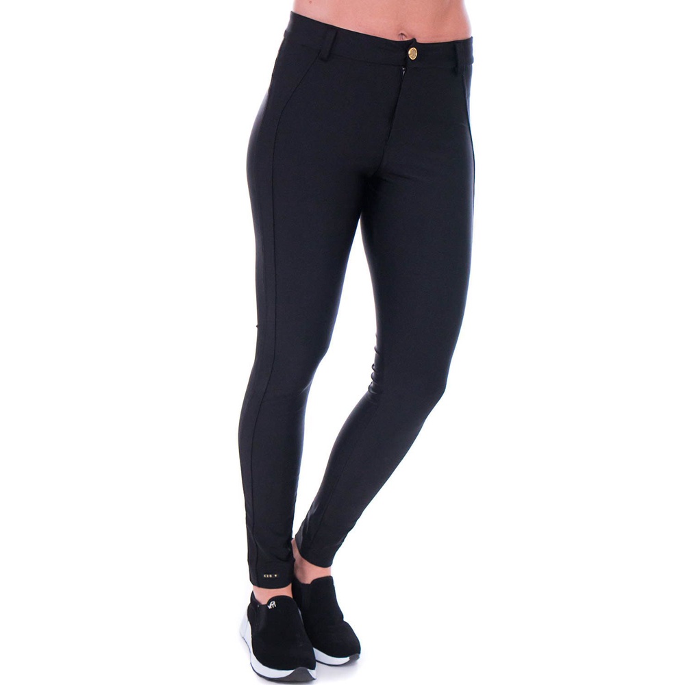 Calça Feminina Montaria K2b Tecido Cirre Brilhante Original