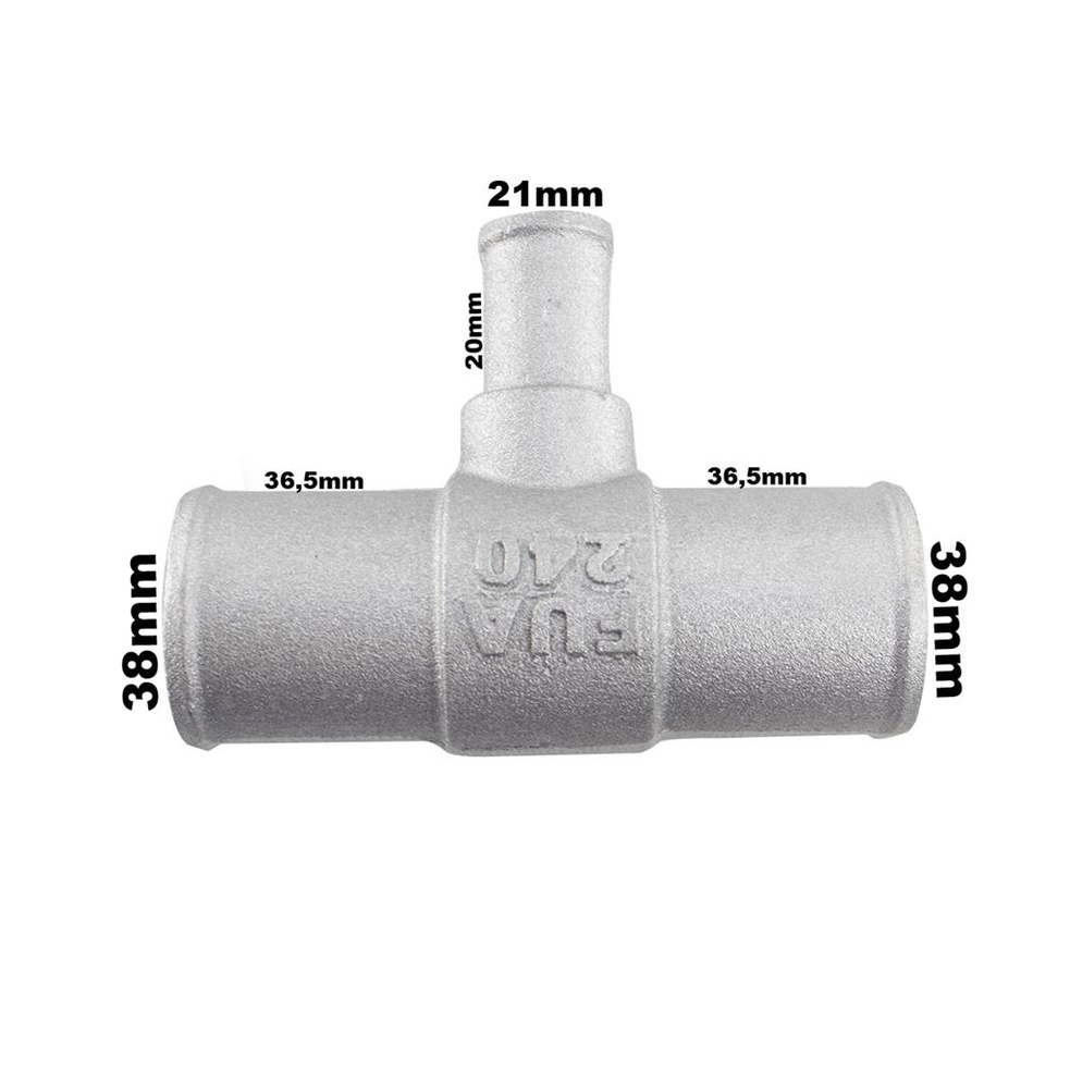 Conexao T Aluminio Reducao 35x20x35mm Adaptacao Universal