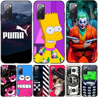 Estojo Para Samsung Galaxy S20 FE Capa Traseira De Telefone De Silicone Urso De Leão Tpu Preto Bonito