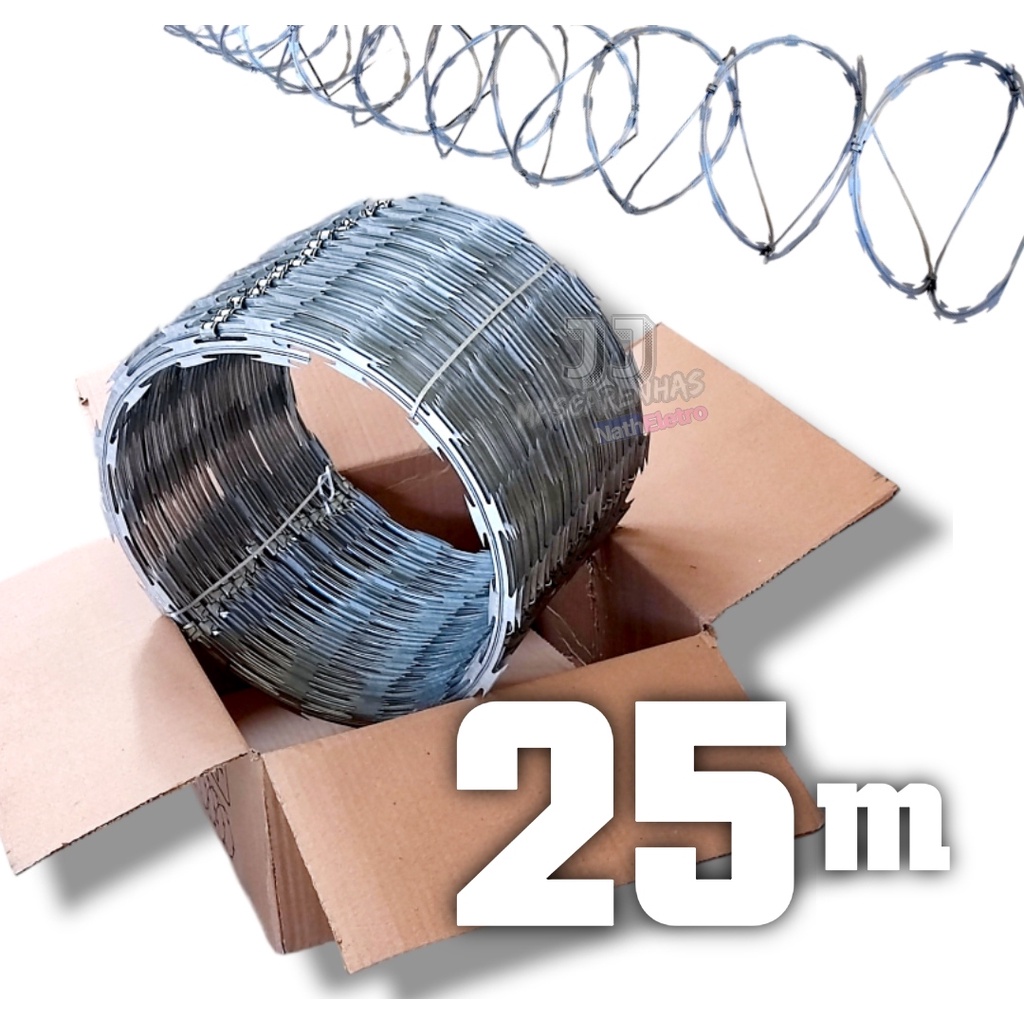 Serpentina dupla rolo clipado cerca cortante 30cm- 25 metros