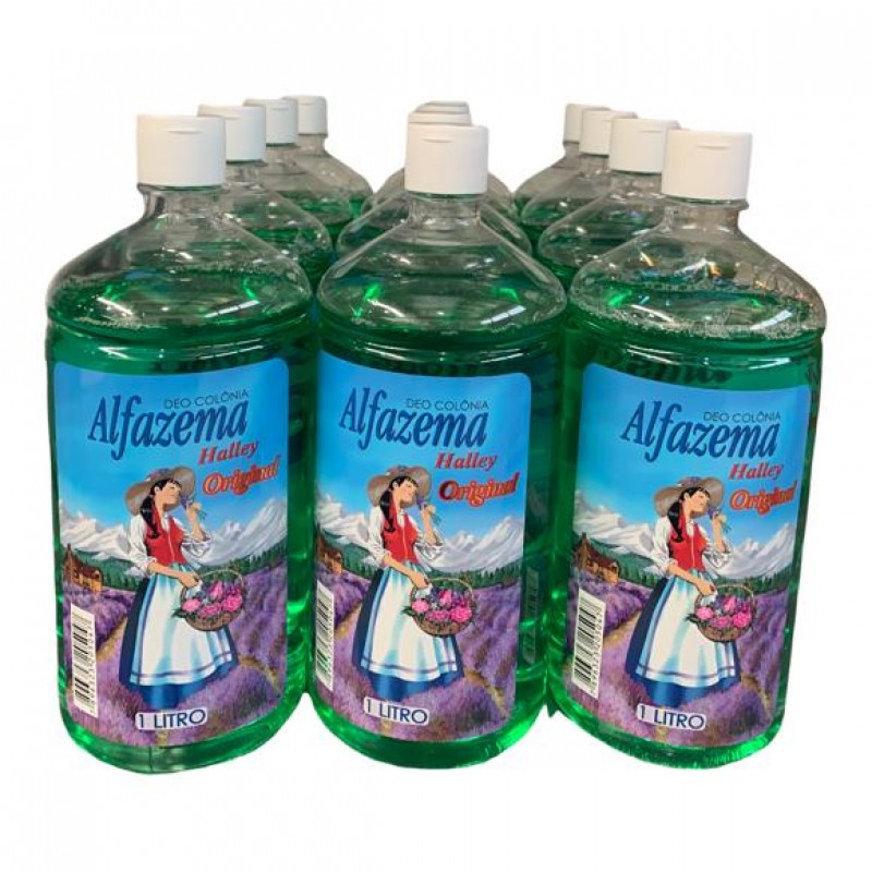 Kit contendo 12 Deo-Colônia Alfazema Halley Original 1 litro