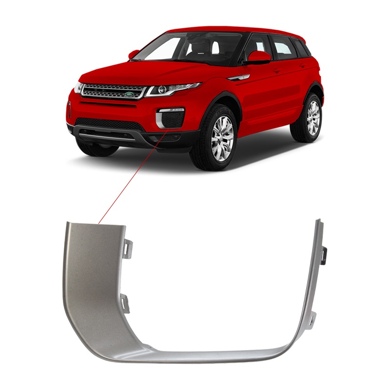 Moldura Grade Farol Milha Neblina Lado Esquerdo Range Rover Evoque 2016 A 2019