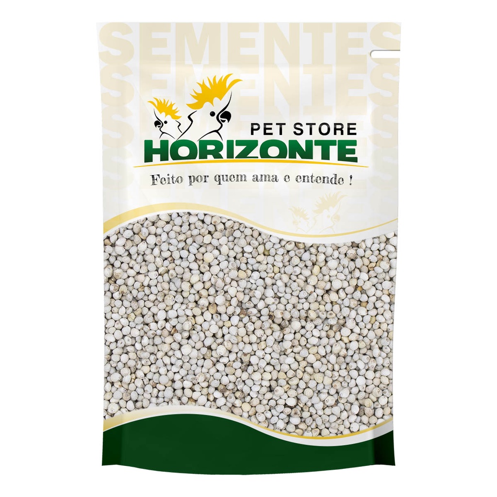 Semente de Perila Branca para Pássaros 200g Alimento Natural Canário Calopsita Curió Coleiro Psitas