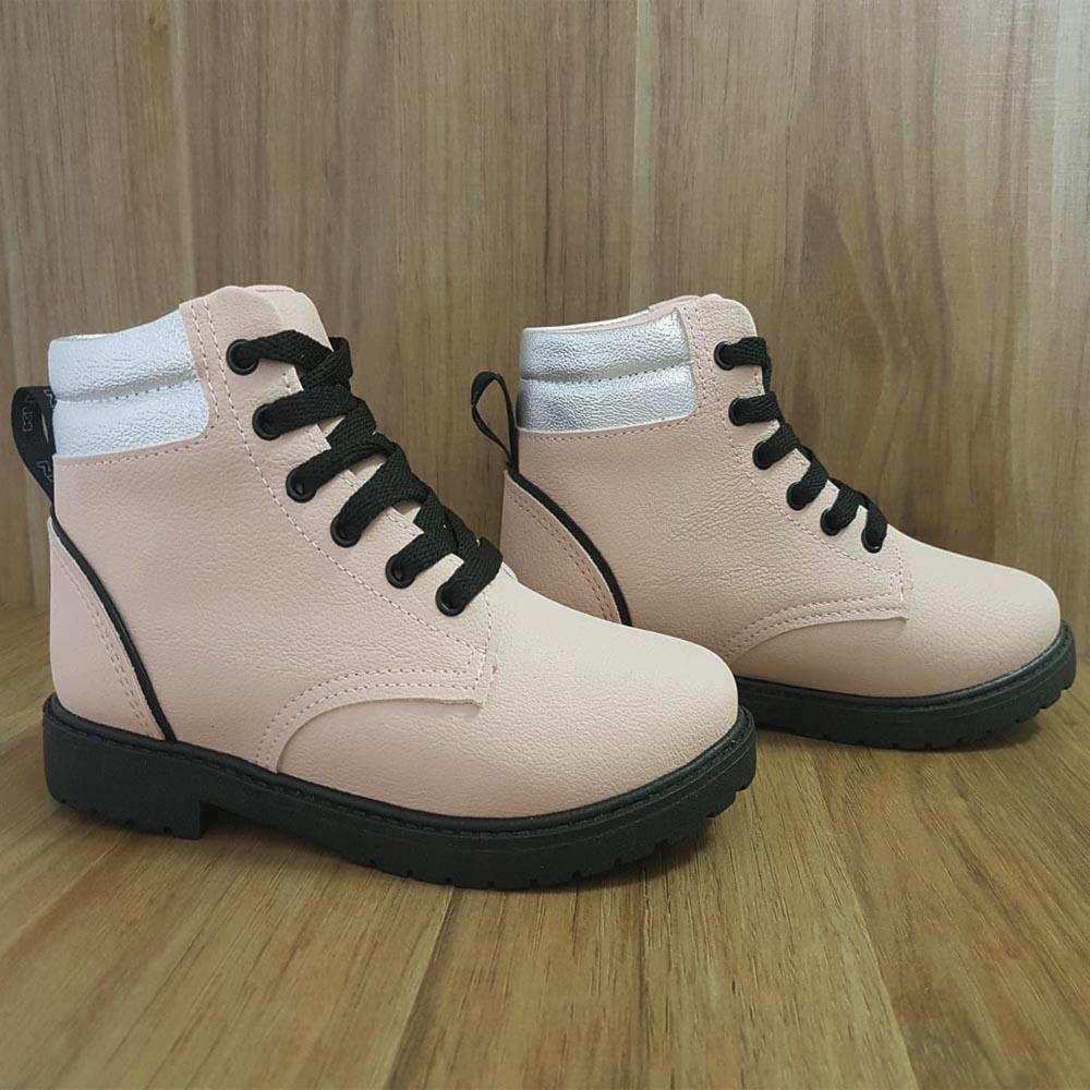 Bota Infantil Klin Rock 154 Rosa/Preto/Prata
